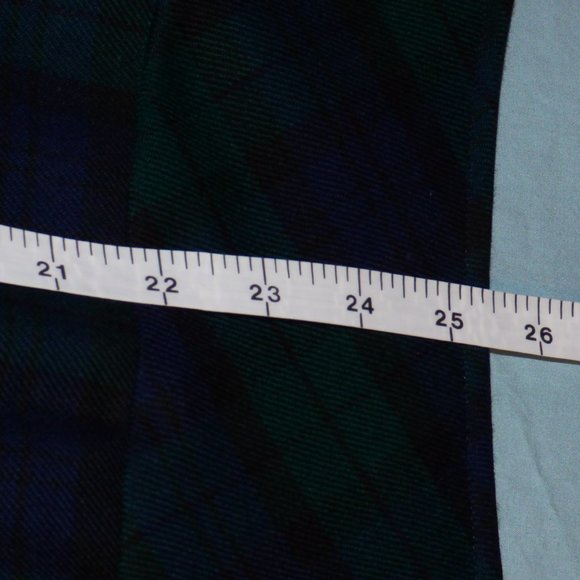 Green / blue / black check Pendleton skirt US10 - Picture 3 of 8